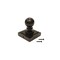 Nuvo Iron 4in x 4in BLACK ALUMINUM ORNAMENTAL BALL POST CAP PCB03 - alternate 1